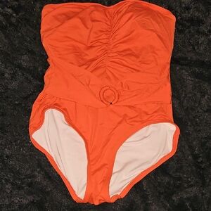 Michael Kors Strapless Orange Swimsuit